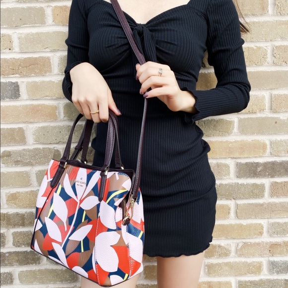 Kate Spade Triple Compartment Satchel Floral - Picture 7 of 7